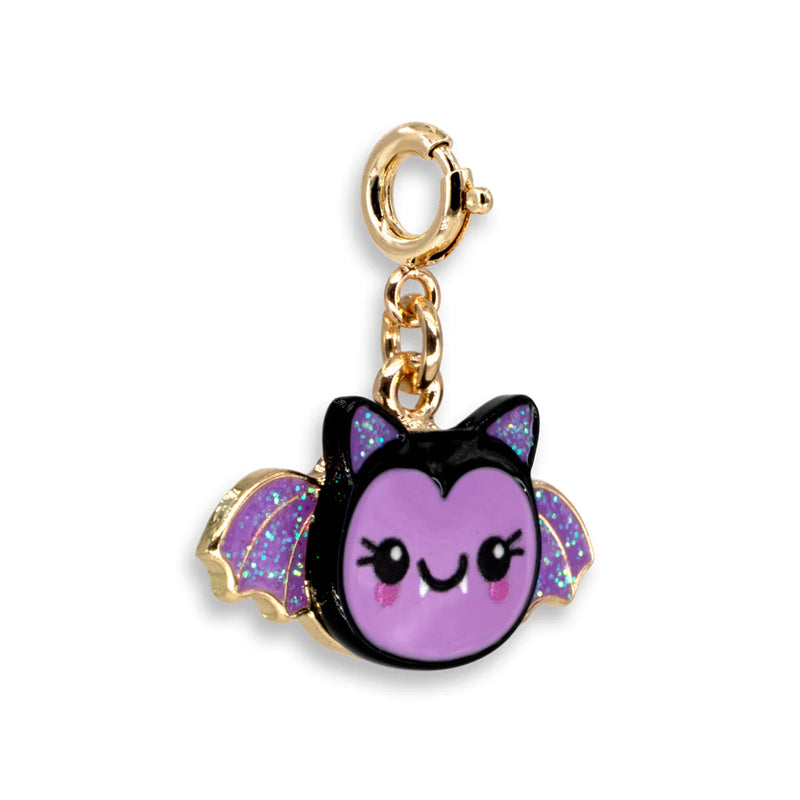 Charm Morcego Halloween Dourado