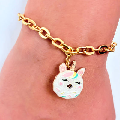 🍩 Doçura Encantada: Kit Donuts de Unicórnio Gold ✨