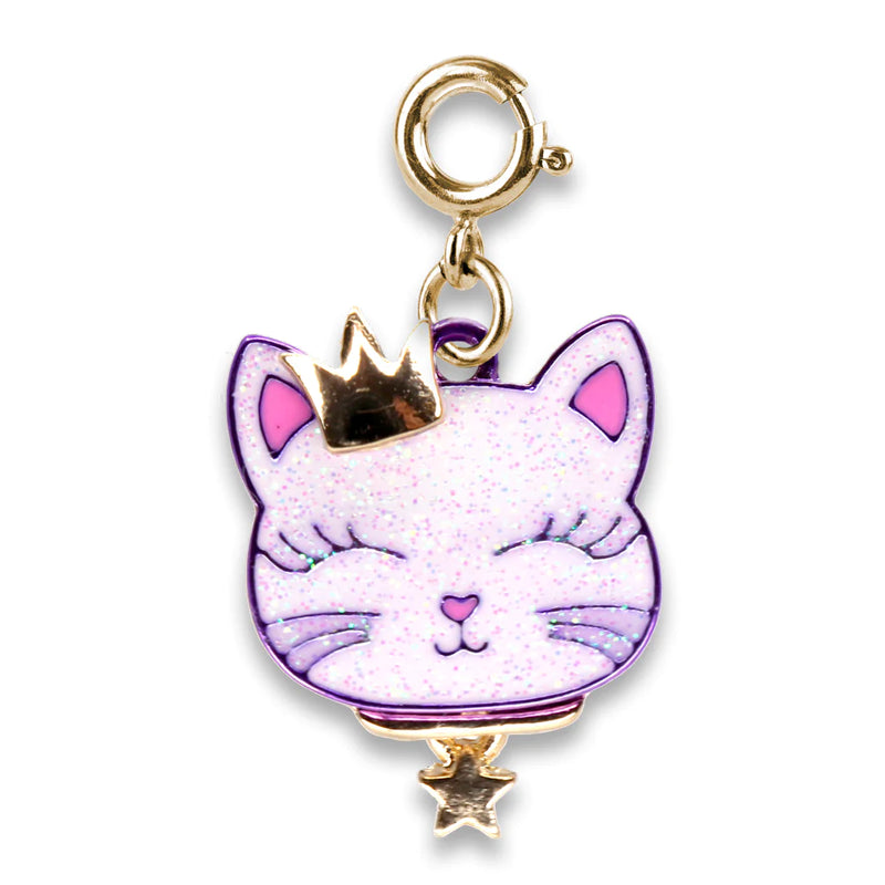 Charm Gatinha Princesa Dourado com Glitter